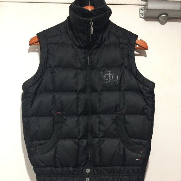 TOMMY HILFIGER DENIM PUFFER VESTS SIZE S - Picture 1 of 9